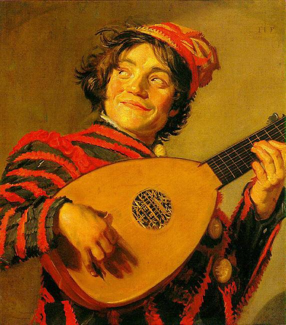Frans Hals Jester with a Lute oil painting image